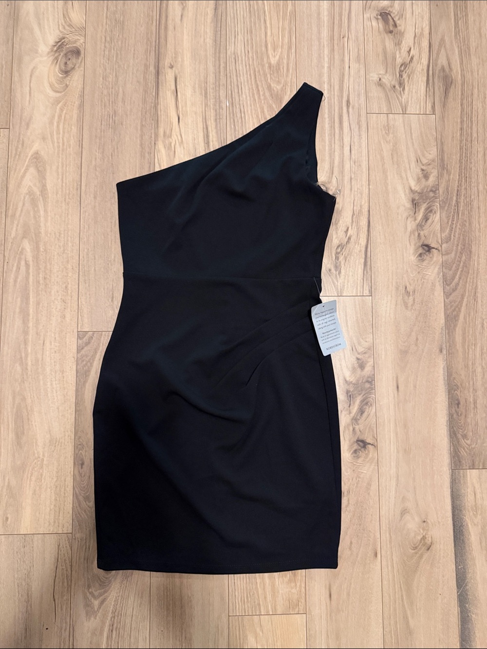 Nordstrom One-Shoulder Black Sheath Dress